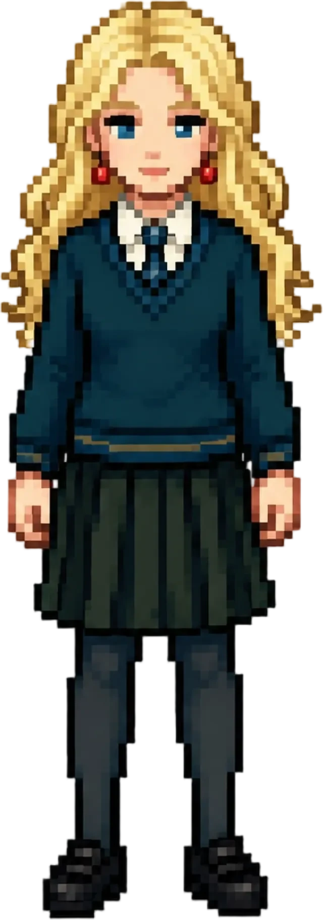Chibi-Pixel-Sprite von Luna Lovegood, transparent