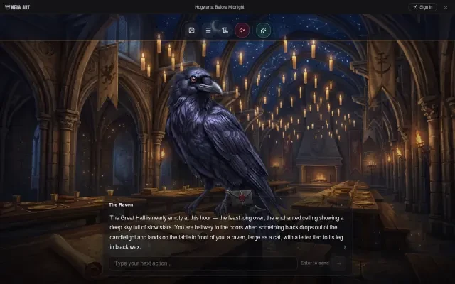 Hogwarts: Before Midnight — gameplay : la lettre dans la Grande Salle