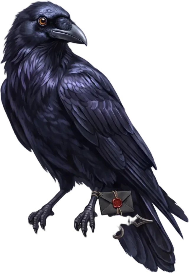 Le Corbeau — sprite transparent en pied