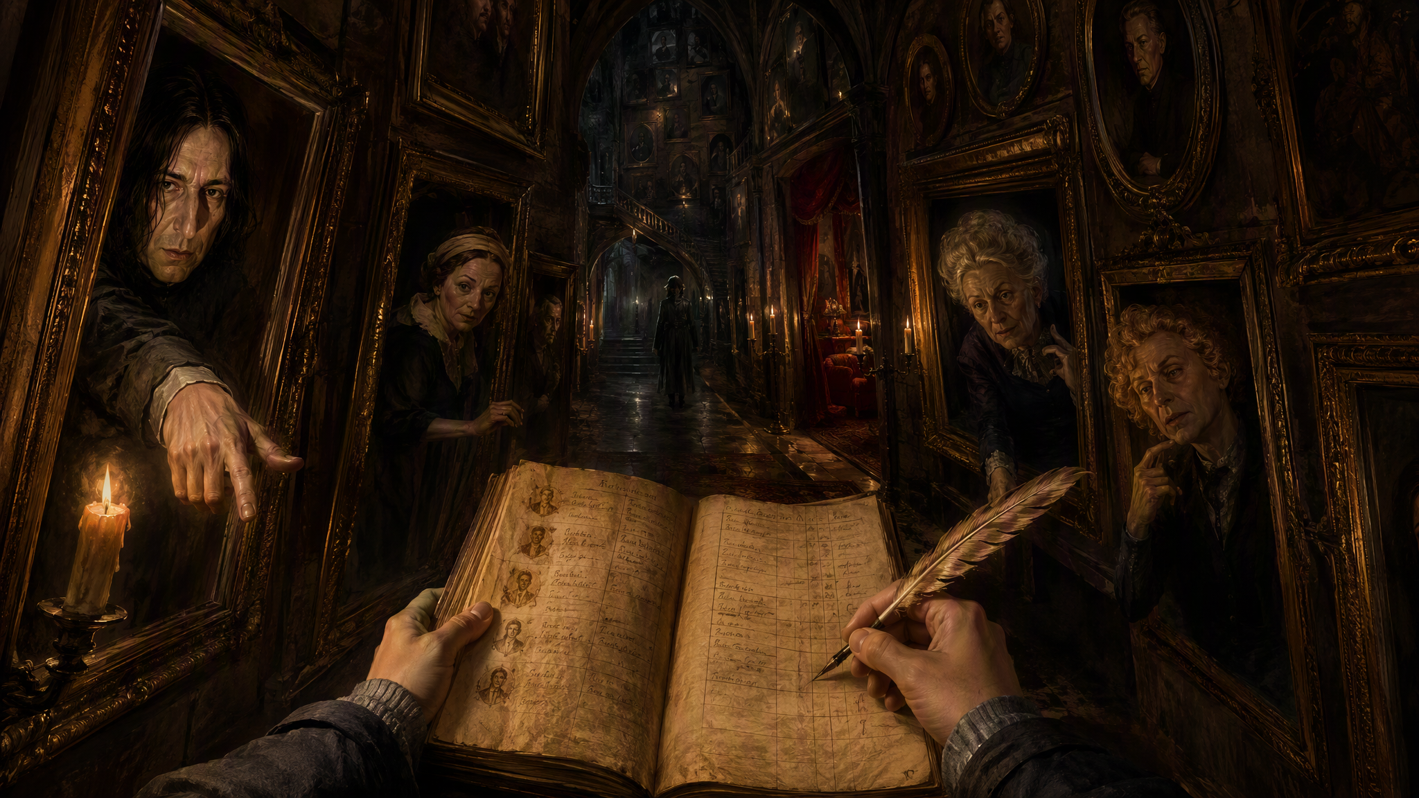 Registraire des Portraits — Quart de Nuit à Hogwarts — POV — Vidéo IA de Neta Studio