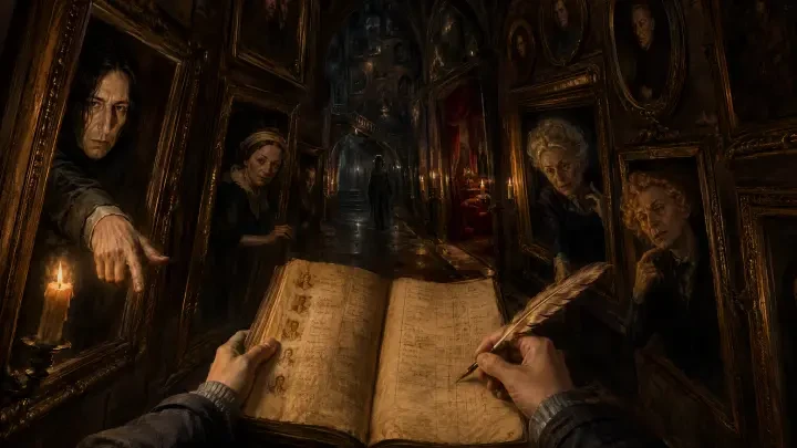 Hogwarts Night Shift Portrait Registrar — POV — AI Video from Neta Studio