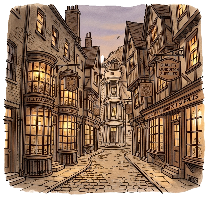 Transparentes Sprite der Winkelgasse