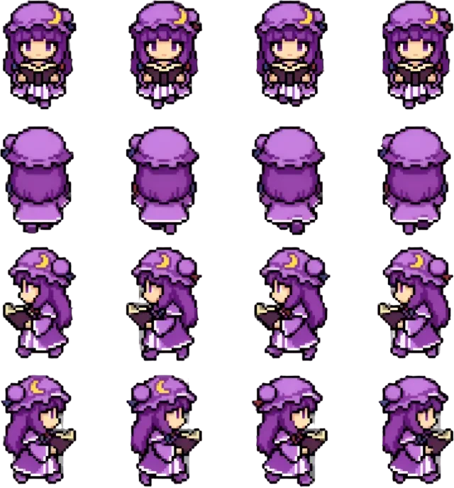 Patchouli (帕秋莉·诺蕾姬) – Spritebogen