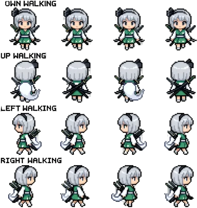 Youmu (魂魄妖梦) – Spritebogen