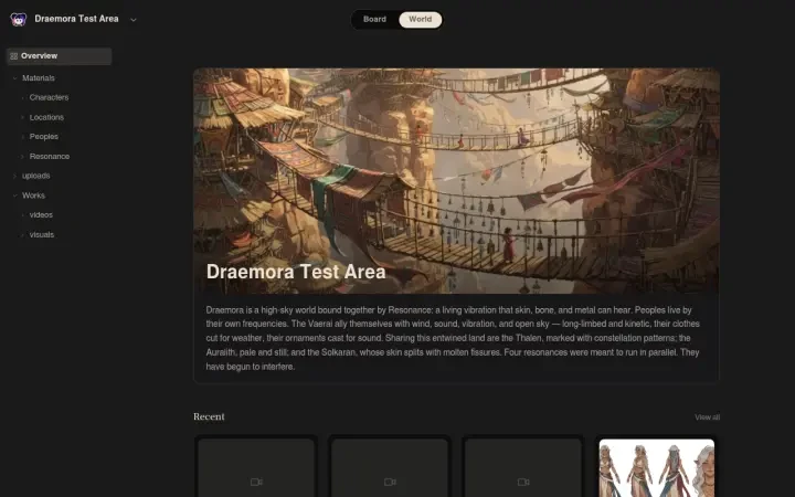 Neta Studio — Draemora-Testbereich Weltübersicht und aktuelle Werke