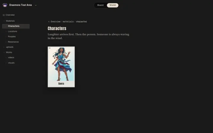 Neta Studio — Ilaera-Charakterdetail in Materialien