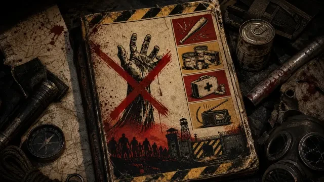 Infografik – Zombie Apocalypse Survival Guide: Dunkelhumor-Überlebensposter