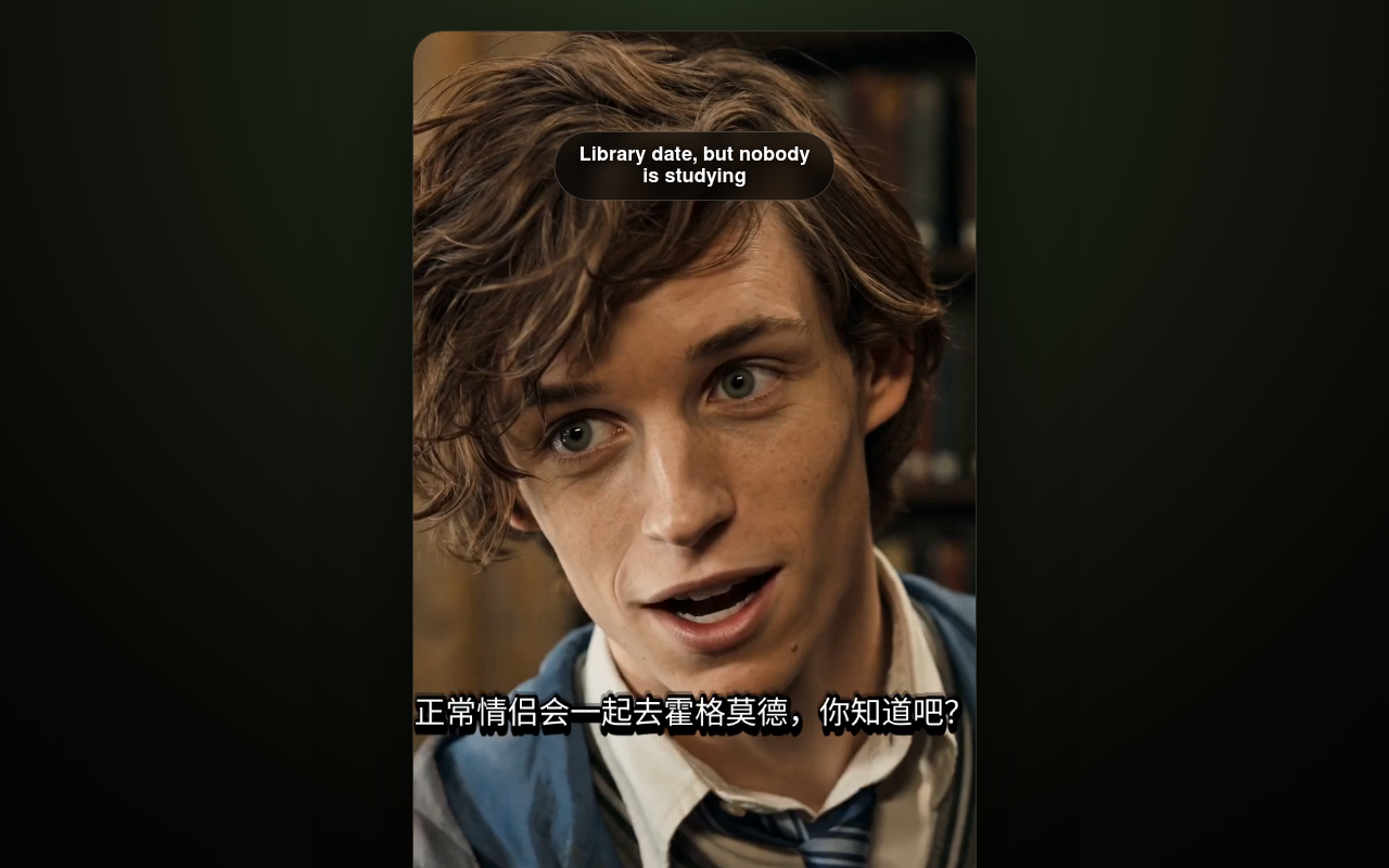图书馆之约——实际应用程式画面，0:37 活米村场景