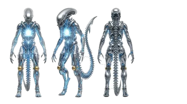 Recorte de sprite transparente — ficha «Cazador en Tres Vistas»