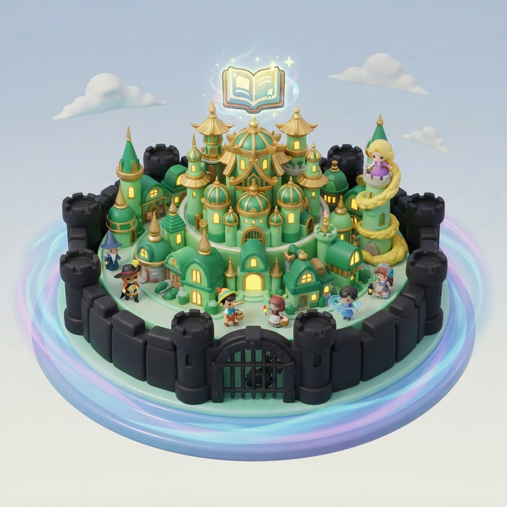 翡翠城 Emerald City — location artwork from Disordered Fairytales