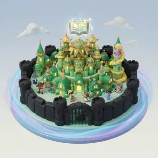 翡翠城 Emerald City — location artwork from Disordered Fairytales