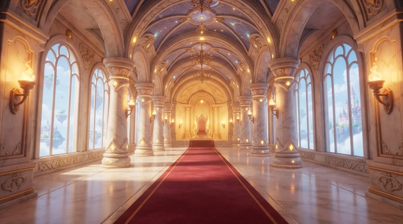 The giant's treasure hall — scene artwork from Disordered Fairytales