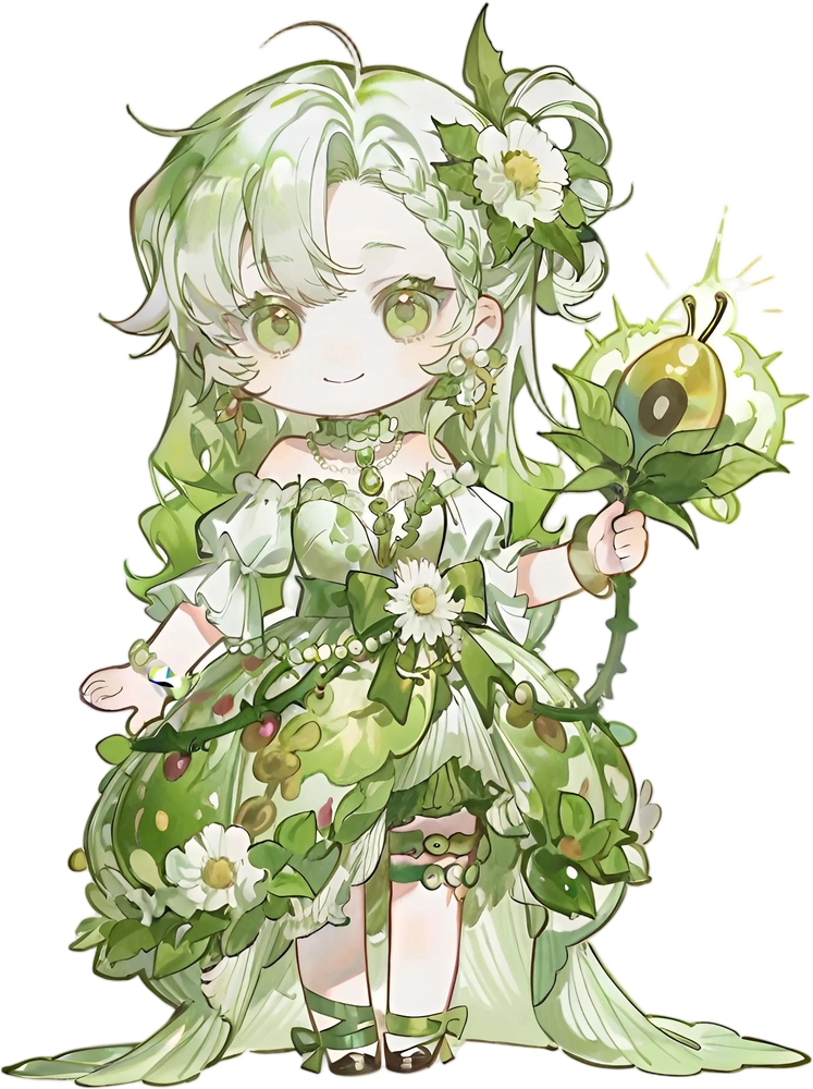 花魔豆 character sprite (transparent PNG)