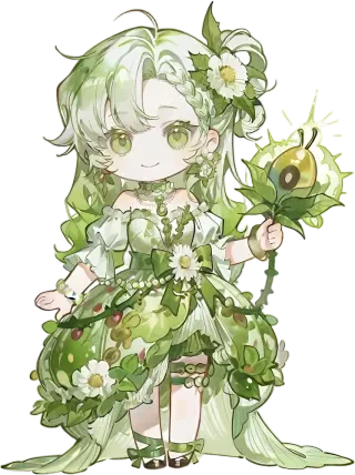 花魔豆 character sprite (transparent PNG)