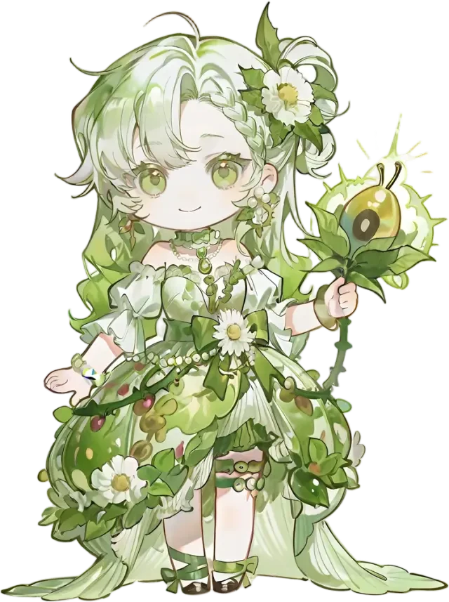 花魔豆 character sprite (transparent PNG)