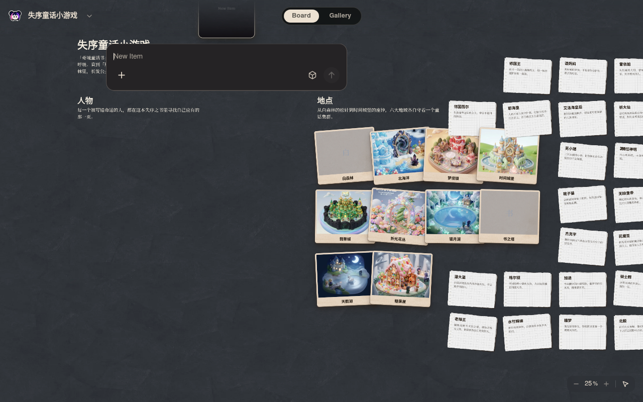Neta Studio — the Disordered Fairytales world board