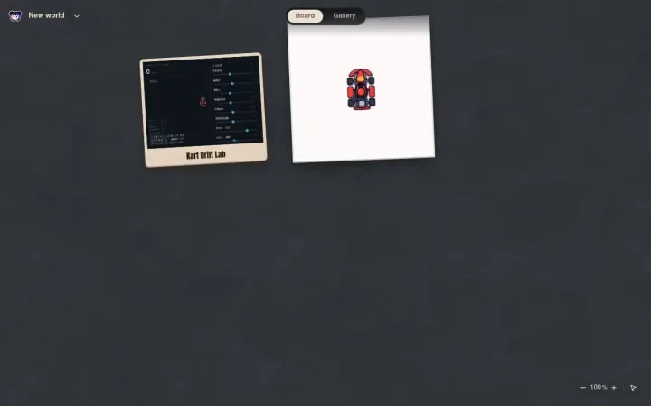 Neta Studio — Welt-Board von kart-drift-lab