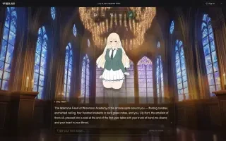 Gameplay — die Eröffnungsszene in der Großen Halle