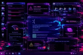 Hintergrund: Glitch-Desktop