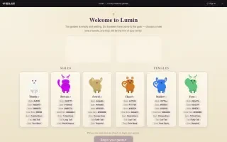 Luminのゲームプレイ — 創設メンバーの選択