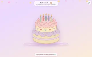 Fundo de cena — o bolo de aniversário e suas cinco velas