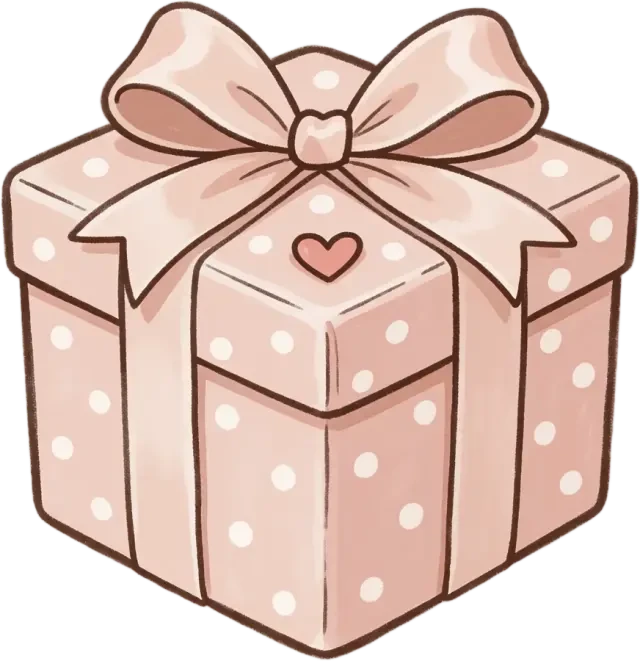 Pinke Geschenkbox, Sprite — transparentes PNG