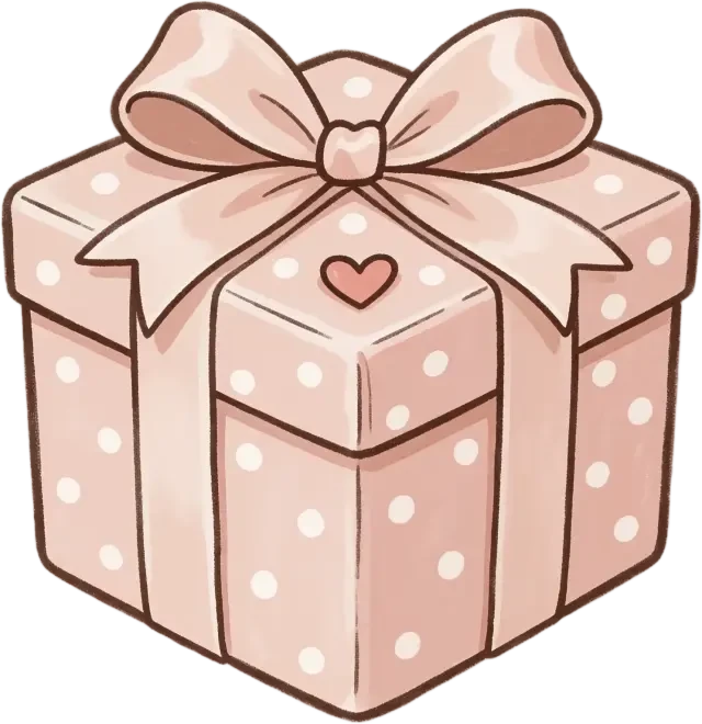 Sprite der rosa Geschenkbox — transparentes PNG
