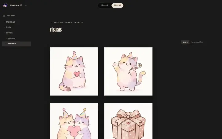 Neta Studio — die Werkbibliothek mit den visuellen Assets