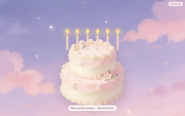 Gameplay — the cake-and-candles finale