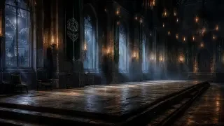 Szenenhintergrund — der Duelliersaal bei Nacht