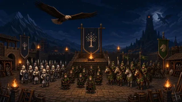 Pixel Middle-earth Barracks – Merge-Shop-Spiel aus 超市