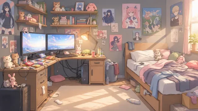 Fondo — dormitorio a la luz del día