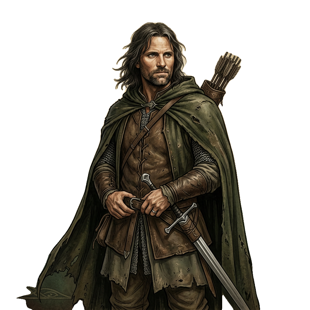 Sprite transparente de Aragorn