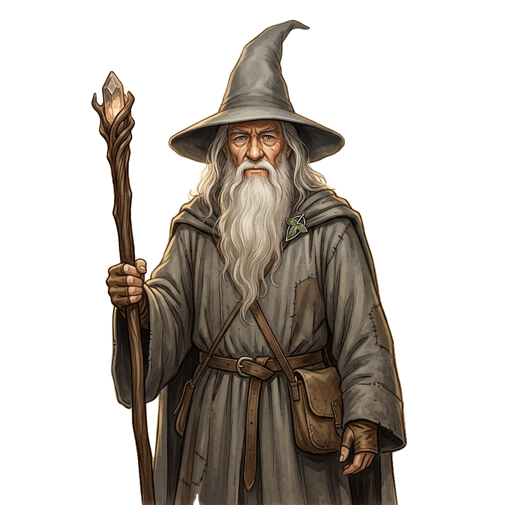 Sprite transparente de Gandalf el Gris