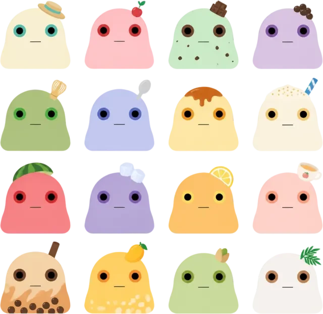 Milk frog Drinks & Desserts avatar sheet, transparent cut-out