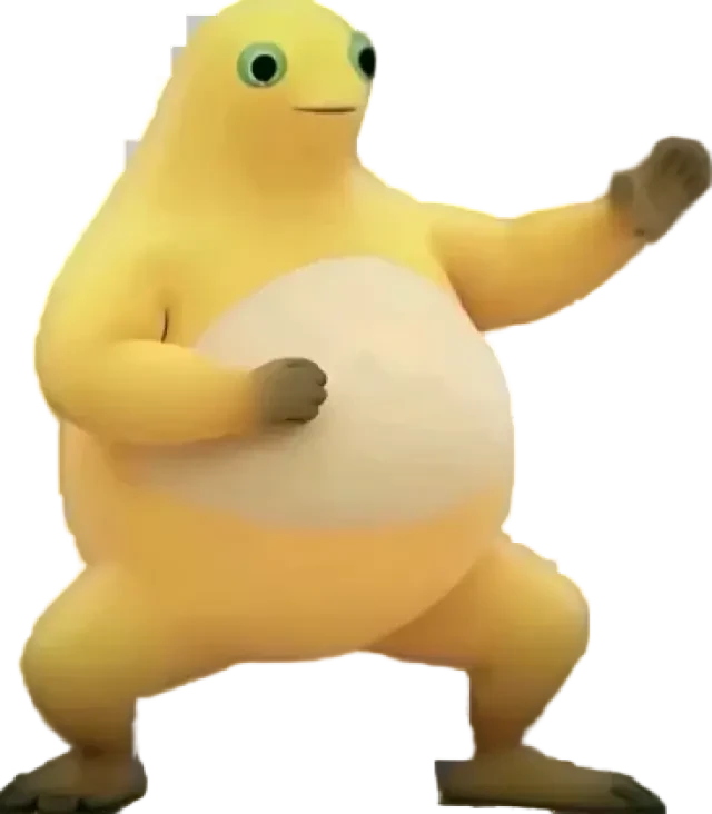 Reise-Milchfrosch-Assets — transparent freigestellter PNG-Sprite des Milchfroschs, Vorderansicht