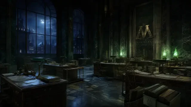 Cenário da Sala Vazia à Noite