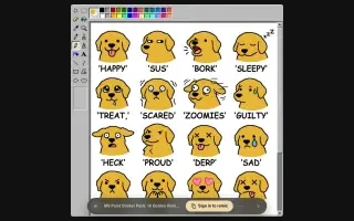 Живой просмотр — набор стикеров в стиле MS Paint на neta.art