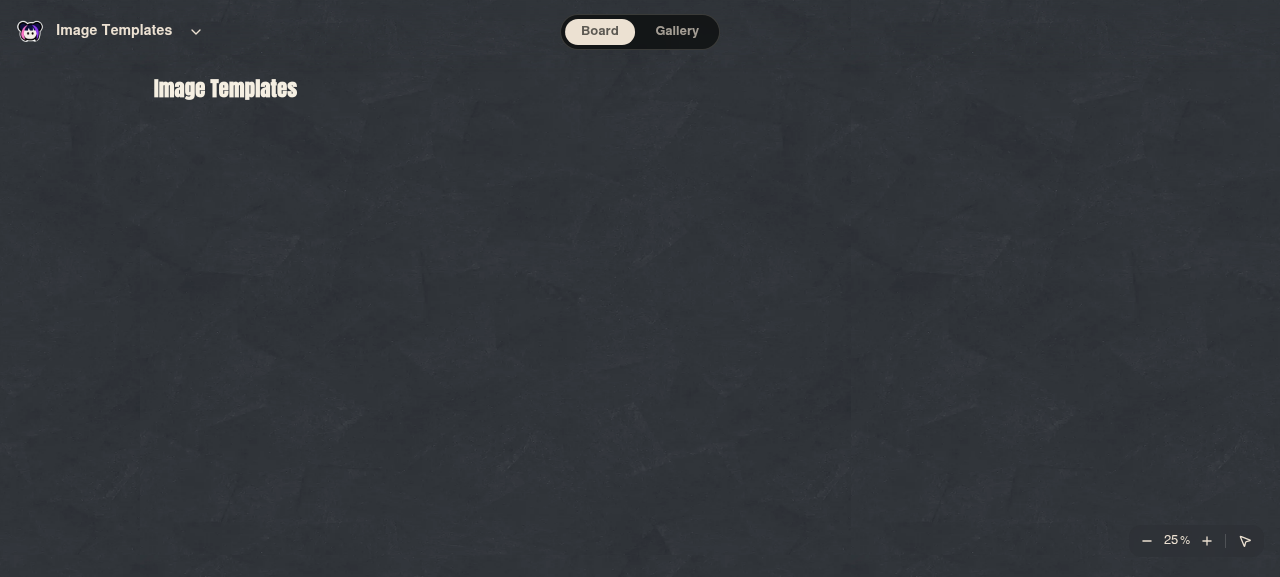 Neta Studio — visualização em quadro do Image Templates