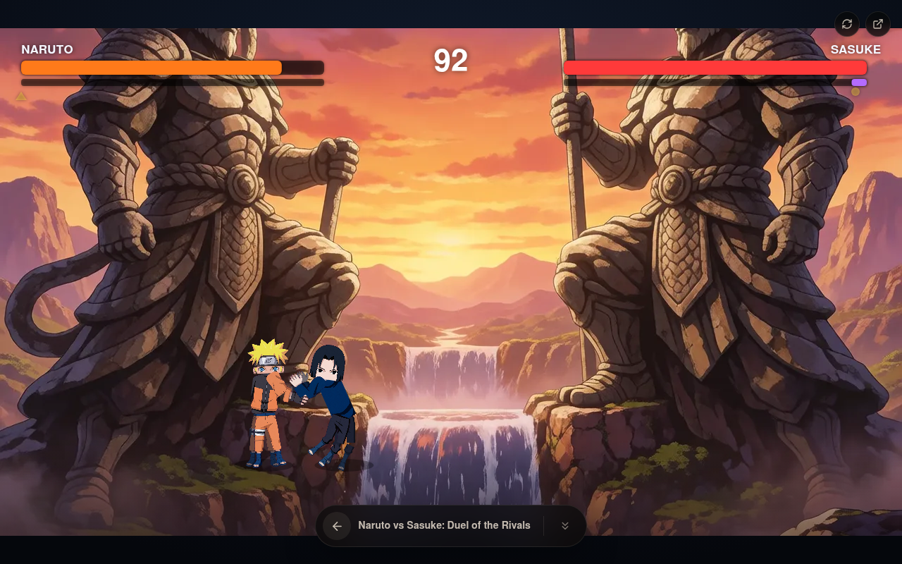 Gameplay — Kampfgeschehen mit Lebensbalken