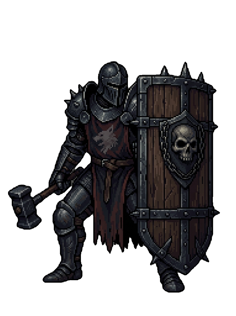 Sprite des feindlichen Schildträgers (transparentes PNG)