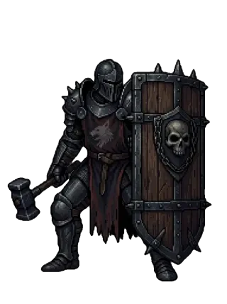 Sprite des feindlichen Schildträgers (transparentes PNG)