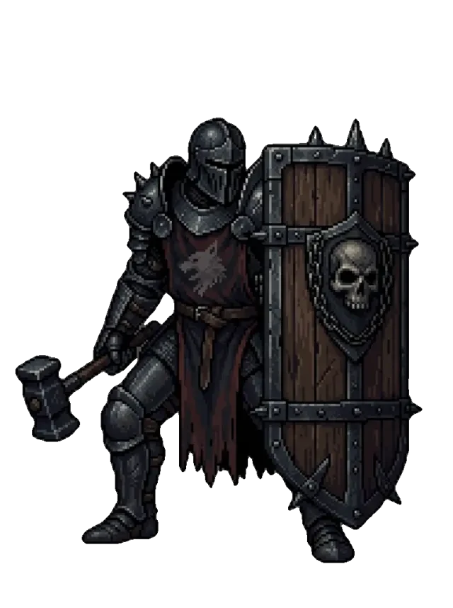 Sprite des feindlichen Schildträgers (transparentes PNG)