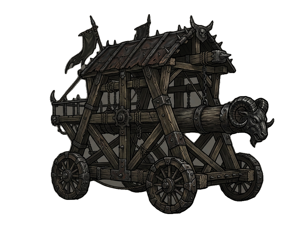 Sprite des feindlichen Belagerungswagens (transparentes PNG)
