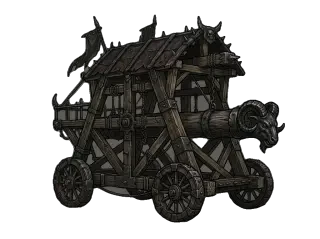 Sprite des feindlichen Belagerungswagens (transparentes PNG)