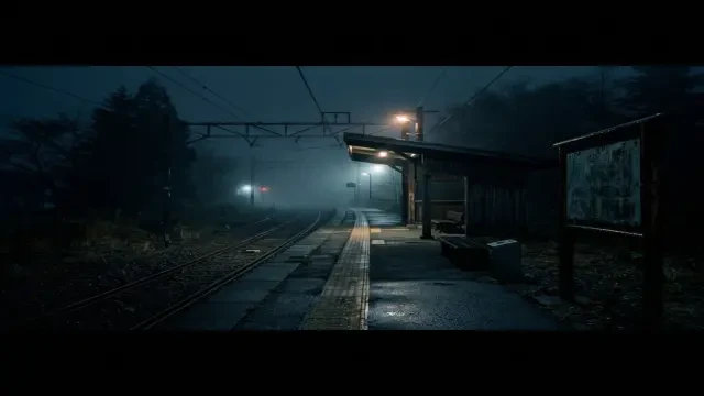 Titel-Key-Art — der vernebelte Bahnsteig