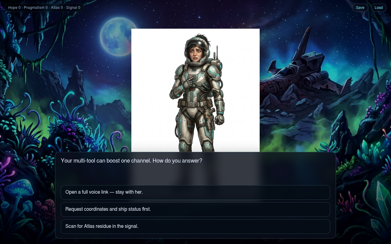 Gameplay — first dialogue choice