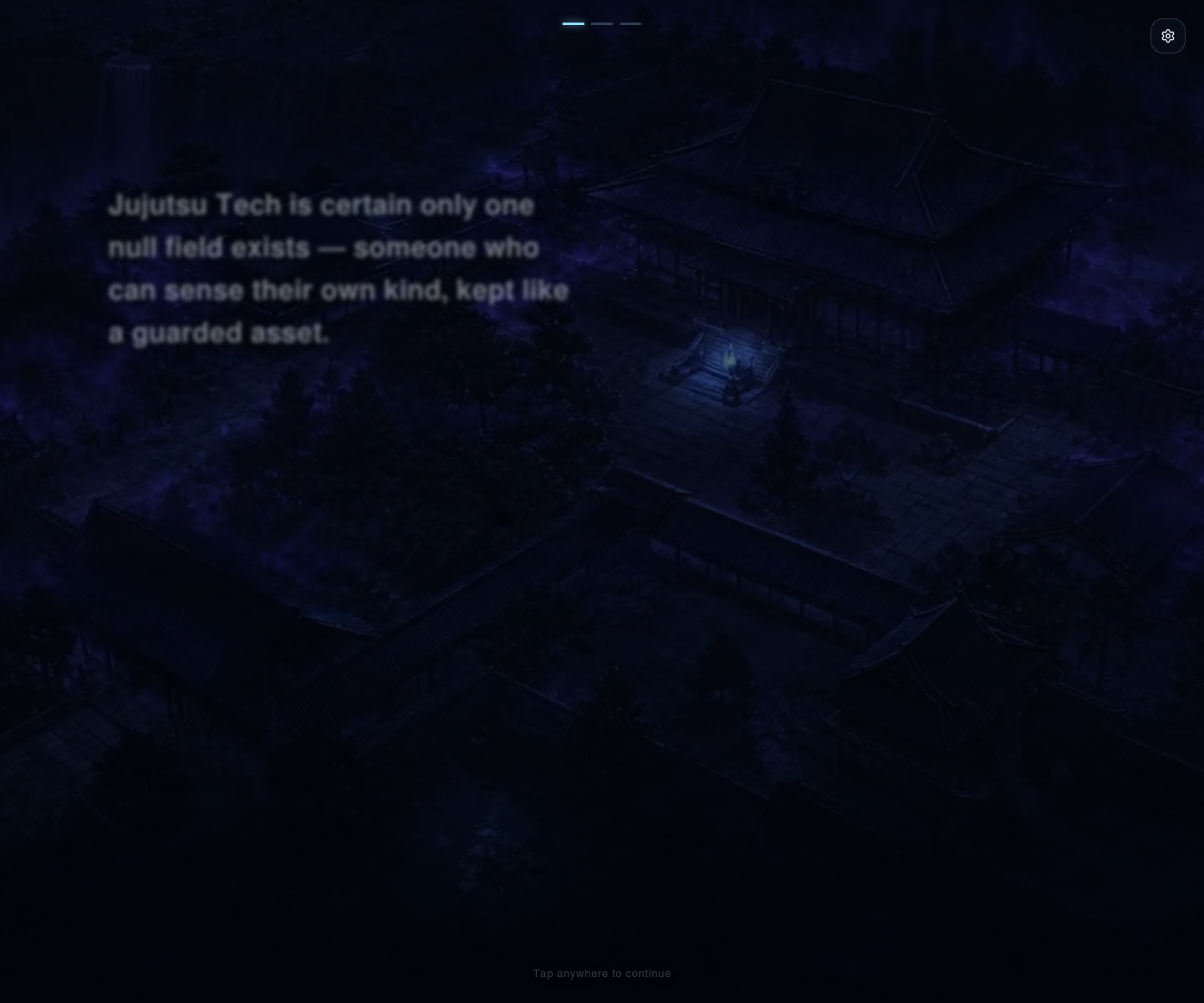 Null Field Collective gameplay — the opening scene
