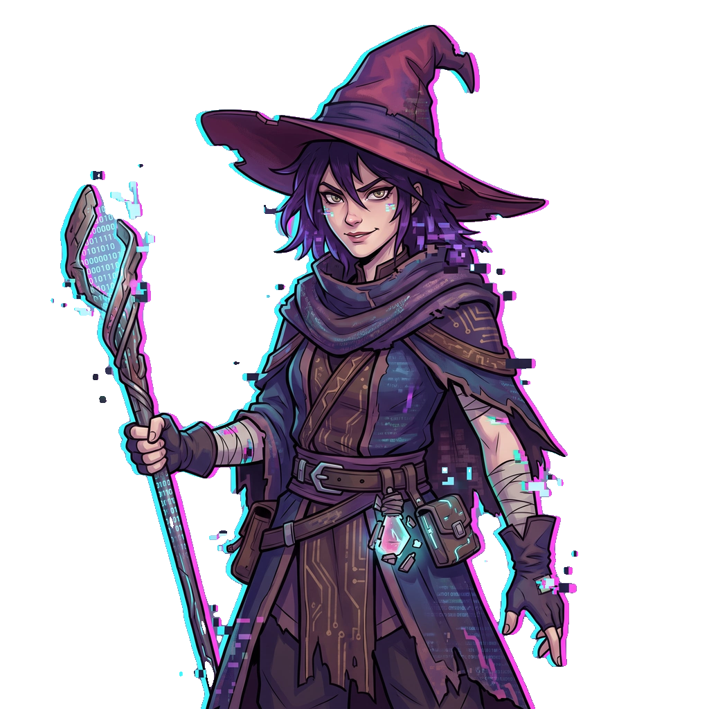 Glitch Witch Nef — character sprite