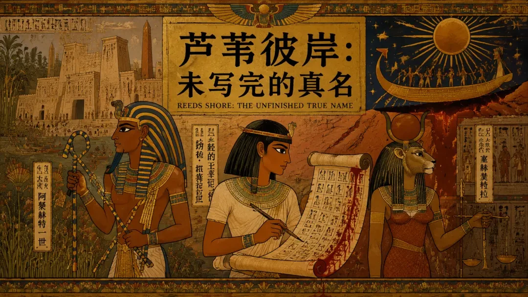 Reeds Shore: The Unfinished True Name — an AI Visual Novel in an Egyptian Mural World